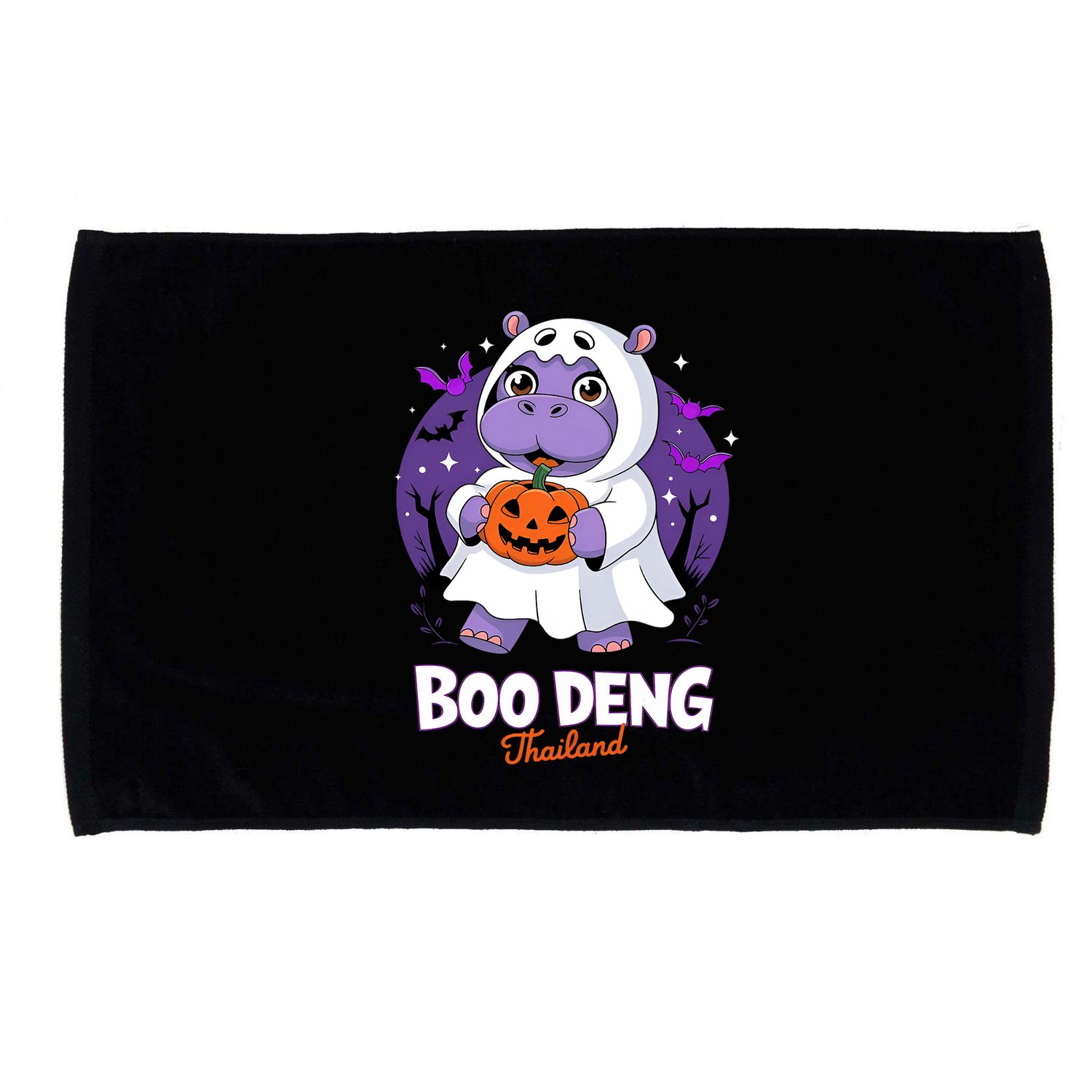 Boo Deng Halloween Costume Cute Baby Hippo Moo Deng Funny Microfiber Hand Towel