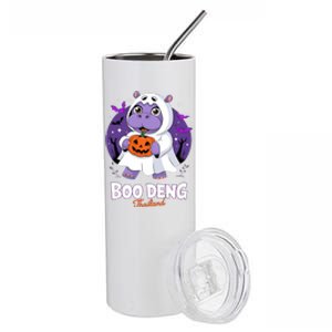 Boo Deng Halloween Costume Cute Baby Hippo Moo Deng Funny Stainless Steel Tumbler