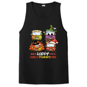 Bus Driver Happy Hallothanksmas Thanksgiving Christmas PosiCharge Competitor Tank