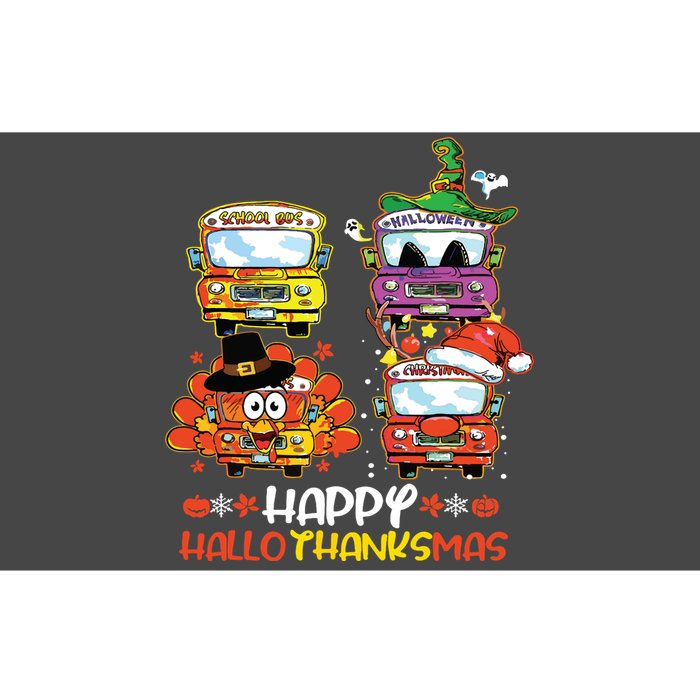 Bus Driver Happy Hallothanksmas Thanksgiving Christmas Bumper Sticker