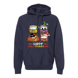 Bus Driver Happy Hallothanksmas Thanksgiving Christmas Premium Hoodie