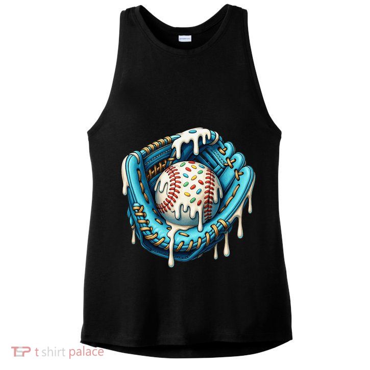 Baseball Drip Home Plate Ice Cream Respect The Drip Ladies PosiCharge Tri-Blend Wicking Tank