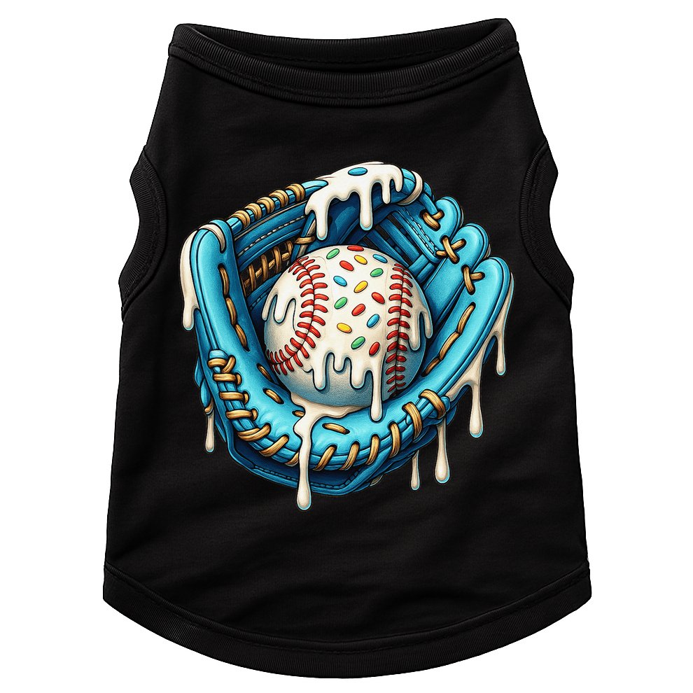 Baseball Drip Home Plate Ice Cream Respect The Drip Doggie Tank