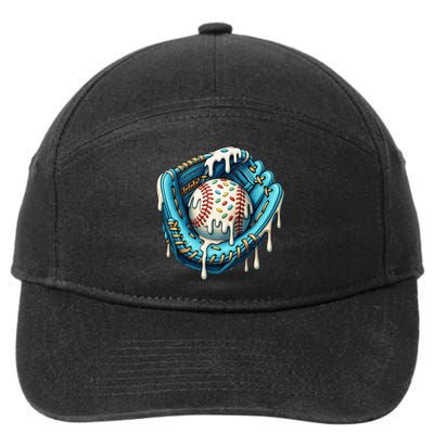 Baseball Drip Home Plate Ice Cream Respect The Drip 7-Panel Snapback Hat