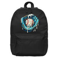 Baseball Drip Home Plate Ice Cream Respect The Drip 16 in Basic Backpack