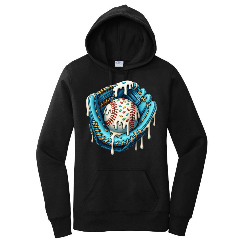 Baseball Drip Home Plate Ice Cream Respect The Drip Women's Pullover Hoodie