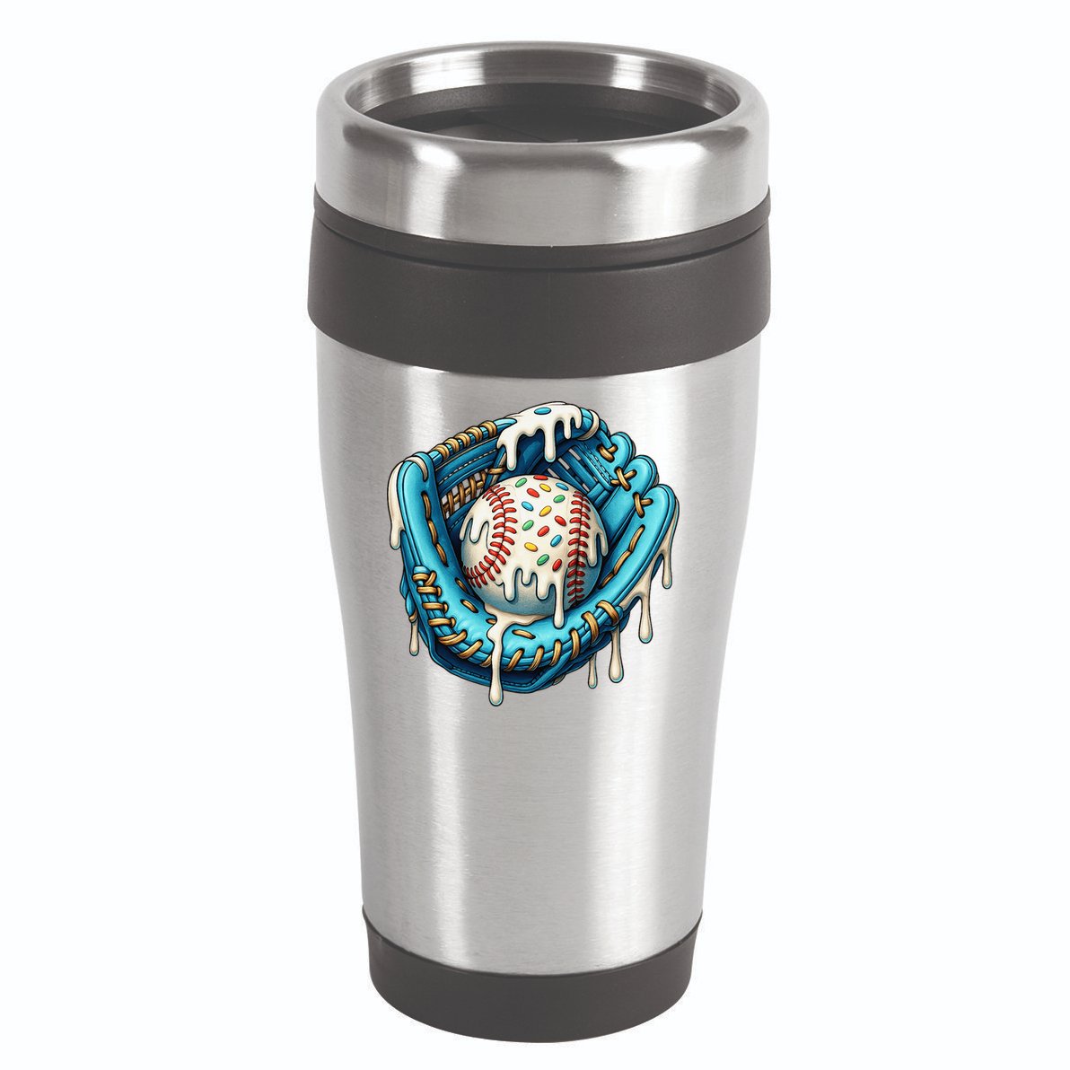 Baseball Drip Home Plate Ice Cream Respect The Drip 16oz Travel Tumbler