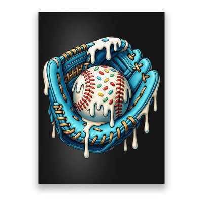 Baseball Drip Home Plate Ice Cream Respect The Drip Poster