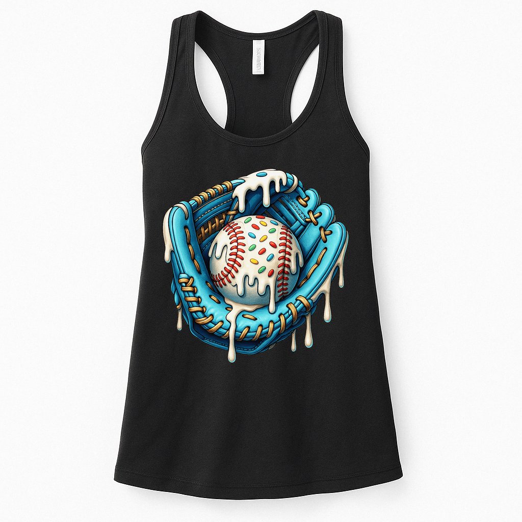 Baseball Drip Home Plate Ice Cream Respect The Drip Womens Tank Top