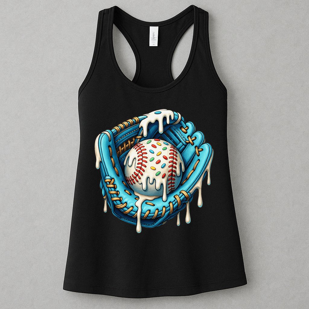 Baseball Drip Home Plate Ice Cream Respect The Drip Womens Tank Top