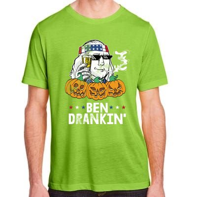 Ben Drankin Halloween Costume Ing Beer Smoking Weed Gift Adult ChromaSoft Performance T-Shirt