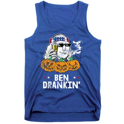 Ben Drankin Halloween Costume Ing Beer Smoking Weed Gift Tank Top