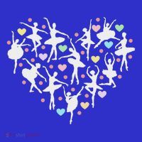 Ballerina Dancer Heart Valentines Day Premium T-Shirt