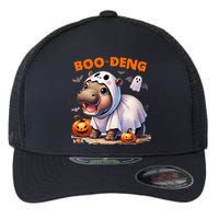 Boo Deng Halloween Baby Pygmy Hippo Bouncy Pig Moo Deng Flexfit Unipanel Trucker Cap
