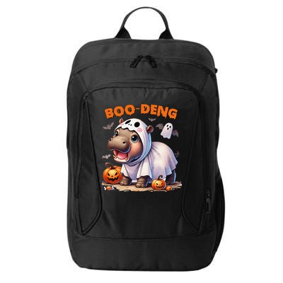 Boo Deng Halloween Baby Pygmy Hippo Bouncy Pig Moo Deng City Backpack
