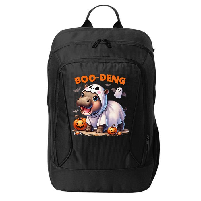 Boo Deng Halloween Baby Pygmy Hippo Bouncy Pig Moo Deng City Backpack