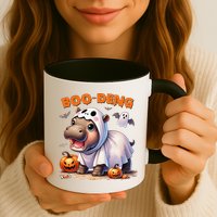 Boo Deng Halloween Baby Pygmy Hippo Bouncy Pig Moo Deng Mug