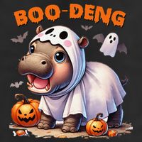 Boo Deng Halloween Baby Pygmy Hippo Bouncy Pig Moo Deng Trucker Hat