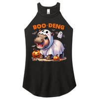 Boo Deng Halloween Baby Pygmy Hippo Bouncy Pig Moo Deng Women's Perfect Tri Rocker Tank