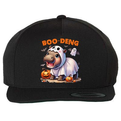 Boo Deng Halloween Baby Pygmy Hippo Bouncy Pig Moo Deng Wool Snapback Cap