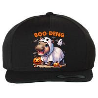 Boo Deng Halloween Baby Pygmy Hippo Bouncy Pig Moo Deng Wool Snapback Cap