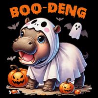 Boo Deng Halloween Baby Pygmy Hippo Bouncy Pig Moo Deng Wool Snapback Cap