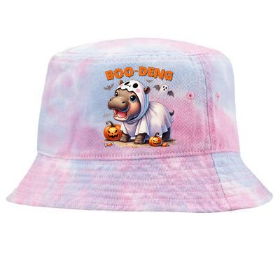 Boo Deng Halloween Baby Pygmy Hippo Bouncy Pig Moo Deng Tie-Dyed Bucket Hat