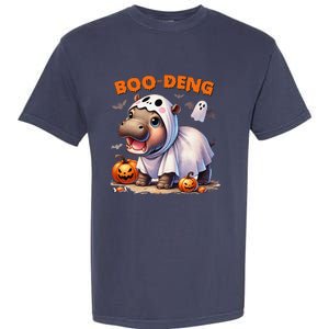 Boo Deng Halloween Baby Pygmy Hippo Bouncy Pig Moo Deng Garment-Dyed Heavyweight T-Shirt