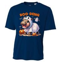 Boo Deng Halloween Baby Pygmy Hippo Bouncy Pig Moo Deng Cooling Performance Crew T-Shirt