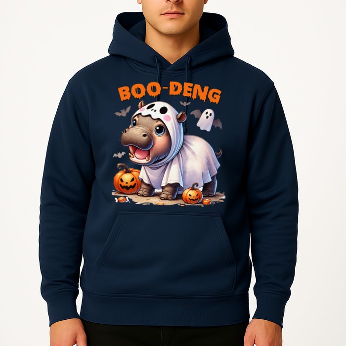 Boo Deng Halloween Baby Pygmy Hippo Bouncy Pig Moo Deng Hoodie