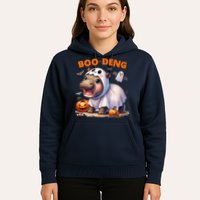 Boo Deng Halloween Baby Pygmy Hippo Bouncy Pig Moo Deng Hoodie