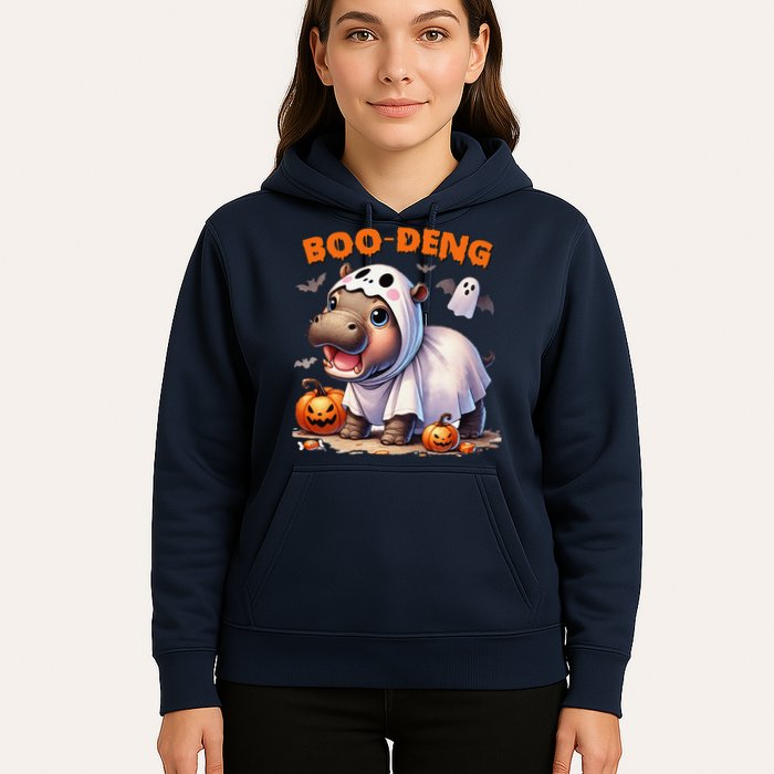 Boo Deng Halloween Baby Pygmy Hippo Bouncy Pig Moo Deng Hoodie