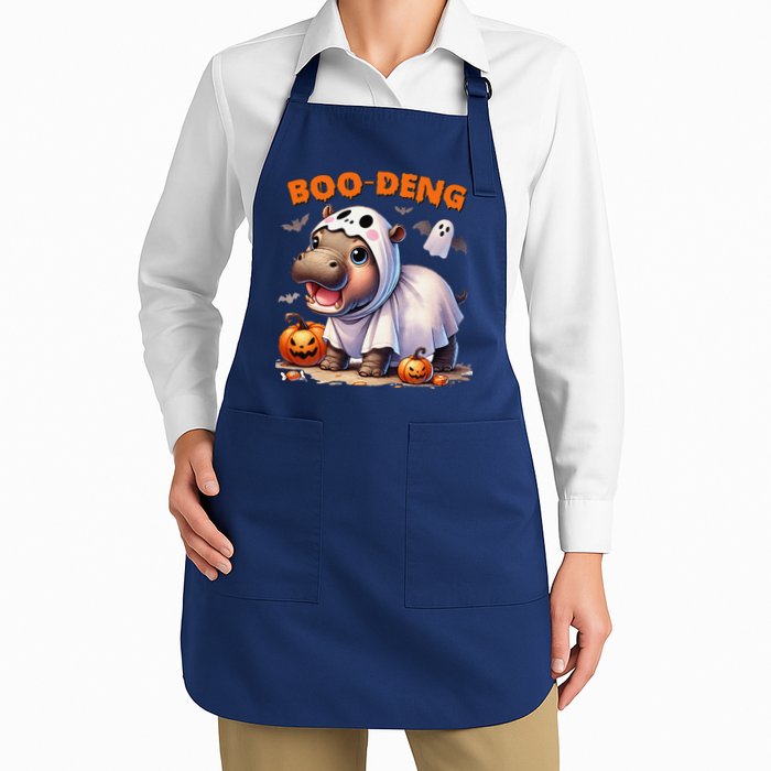 Boo Deng Halloween Baby Pygmy Hippo Bouncy Pig Moo Deng Apron