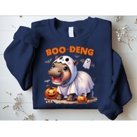 Boo Deng Halloween Baby Pygmy Hippo Bouncy Pig Moo Deng Sweatshirt