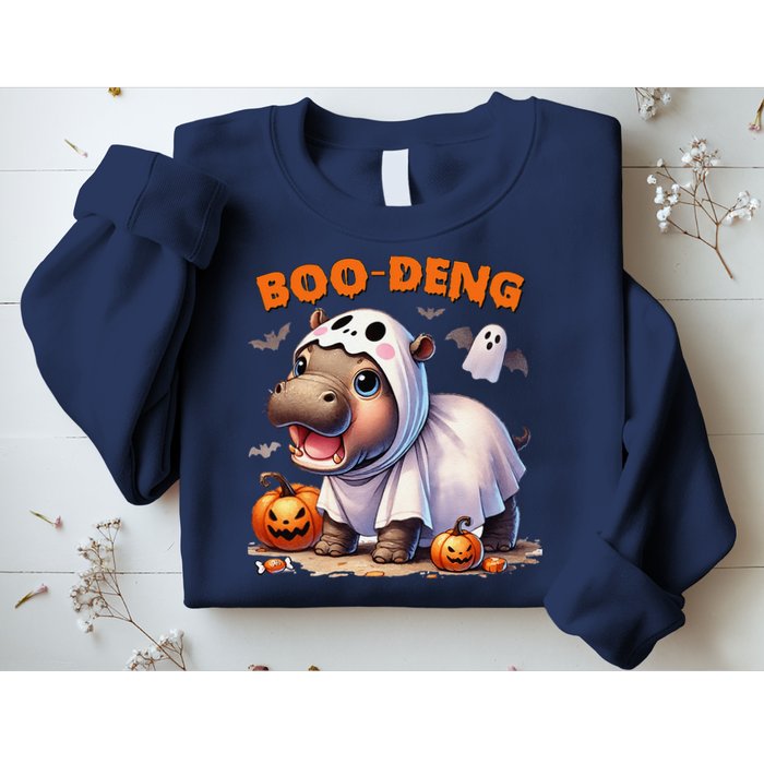 Boo Deng Halloween Baby Pygmy Hippo Bouncy Pig Moo Deng Sweatshirt