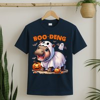 Boo Deng Halloween Baby Pygmy Hippo Bouncy Pig Moo Deng T-Shirt