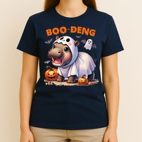 Boo Deng Halloween Baby Pygmy Hippo Bouncy Pig Moo Deng T-Shirt