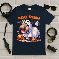 Boo Deng Halloween Baby Pygmy Hippo Bouncy Pig Moo Deng T-Shirt