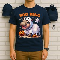 Boo Deng Halloween Baby Pygmy Hippo Bouncy Pig Moo Deng T-Shirt