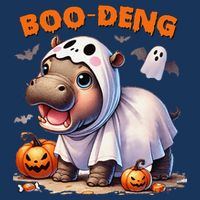 Boo Deng Halloween Baby Pygmy Hippo Bouncy Pig Moo Deng T-Shirt