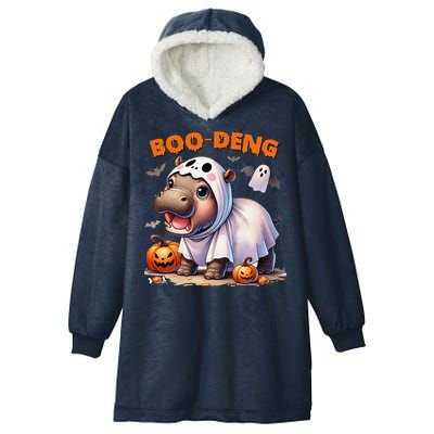 Boo Deng Halloween Baby Pygmy Hippo Bouncy Pig Moo Deng Hooded Wearable Blanket