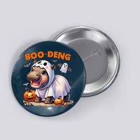 Boo Deng Halloween Baby Pygmy Hippo Bouncy Pig Moo Deng Button