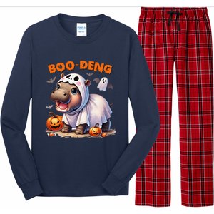 Boo Deng Halloween Baby Pygmy Hippo Bouncy Pig Moo Deng Long Sleeve Pajama Set