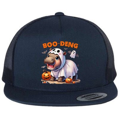 Boo Deng Halloween Baby Pygmy Hippo Bouncy Pig Moo Deng Flat Bill Trucker Hat