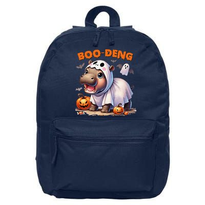 Boo Deng Halloween Baby Pygmy Hippo Bouncy Pig Moo Deng 16 in Basic Backpack