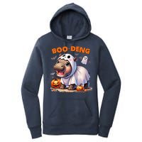 Boo Deng Halloween Baby Pygmy Hippo Bouncy Pig Moo Deng Women's Pullover Hoodie