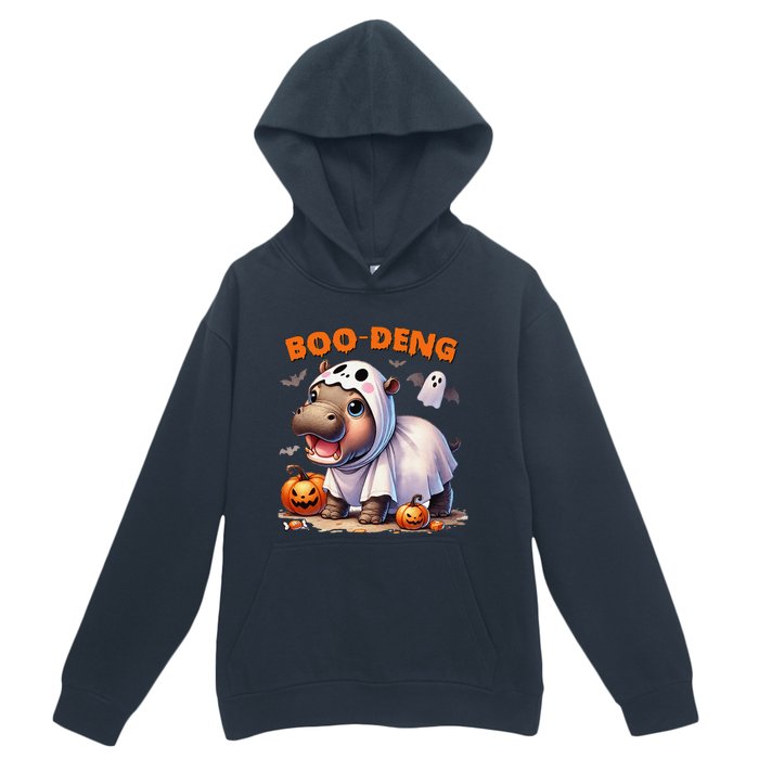 Boo Deng Halloween Baby Pygmy Hippo Bouncy Pig Moo Deng Urban Pullover Hoodie