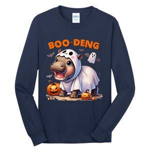 Boo Deng Halloween Baby Pygmy Hippo Bouncy Pig Moo Deng Tall Long Sleeve T-Shirt