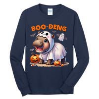 Boo Deng Halloween Baby Pygmy Hippo Bouncy Pig Moo Deng Tall Long Sleeve T-Shirt