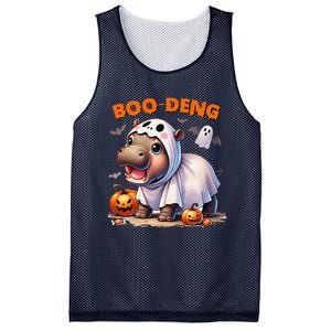 Boo Deng Halloween Baby Pygmy Hippo Bouncy Pig Moo Deng Mesh Reversible Basketball Jersey Tank